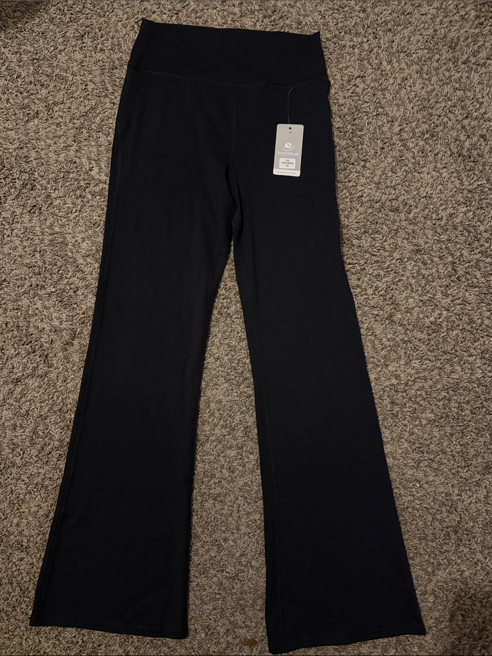 NWT Topyogas Black Flared Yoga Pants